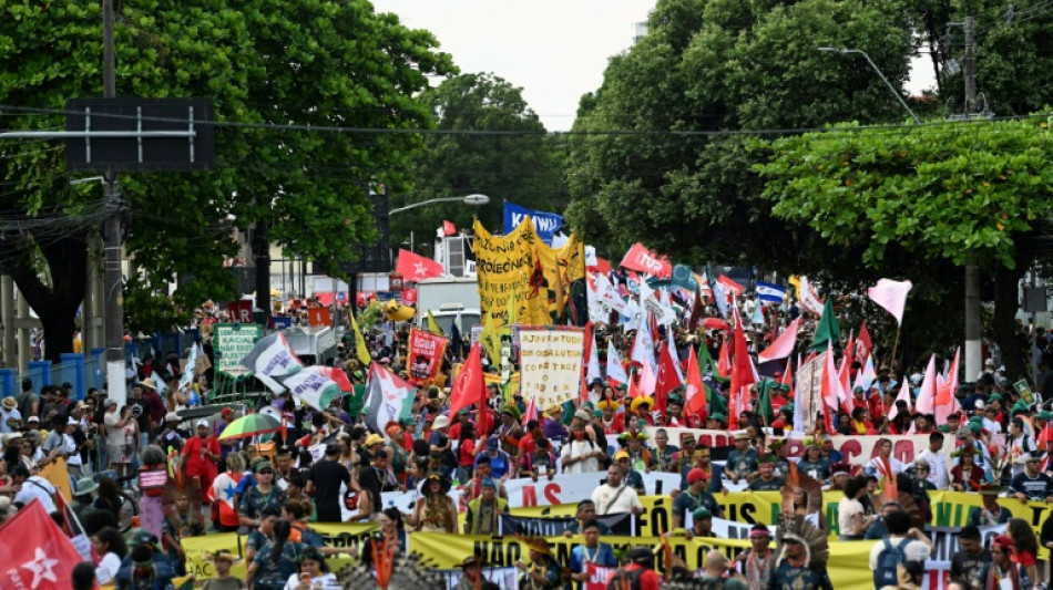 Climate protesters rally in Brazil at COP30 halfway mark