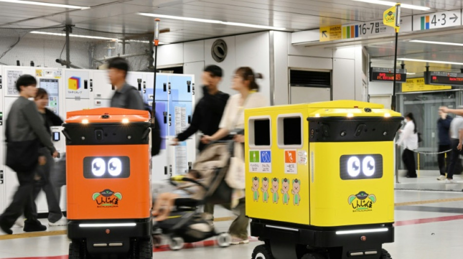 Japan's busiest rail station tests robot bins