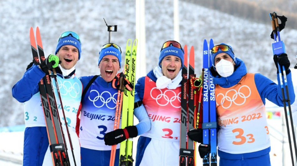 JO-2022: le relais fran&ccedil;ais en argent, Fillon Maillet aux portes d'un exceptionnel grand chelem