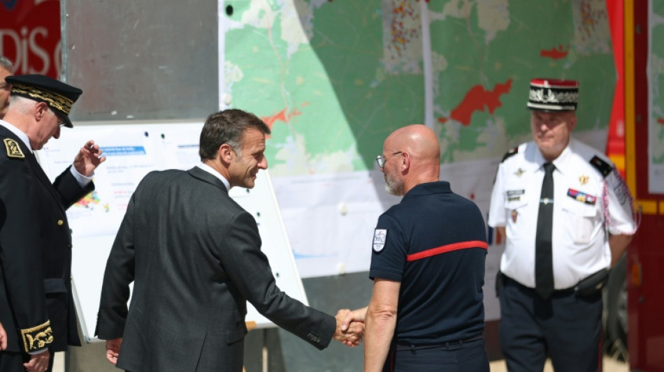 Incendies: nuit "calme" en for&ecirc;t de Fontainebleau, Macron sur place