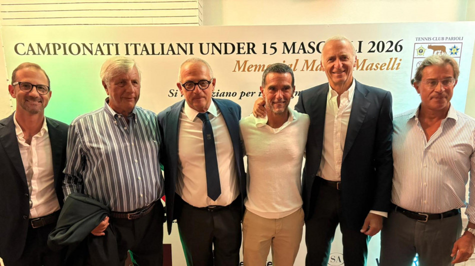 Tennis: al Tc Parioli cena gala per campionati italiani U.15,dedicati a Mattia Maselli