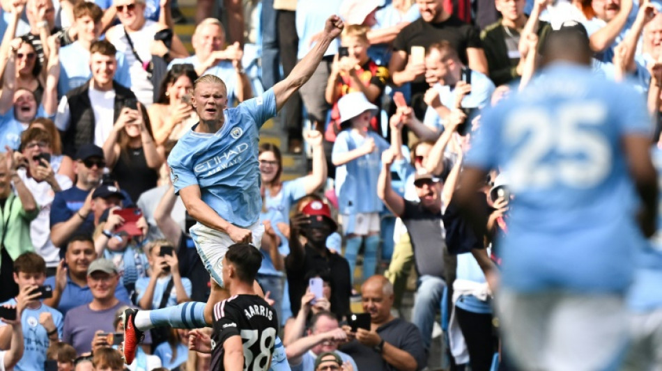 Haaland hits hat-trick to take Man City top, Son treble inspires Spurs