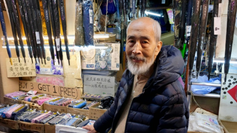 Hong Kongers bid farewell to 'king of umbrellas'