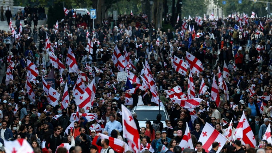 Georgia ruling party wins local polls as mass protests flare