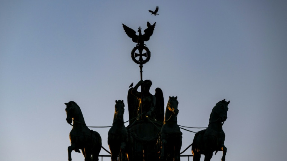 Propal&auml;stinensische Aktivisten gelangen mit Hebeb&uuml;hne auf Brandenburger Tor